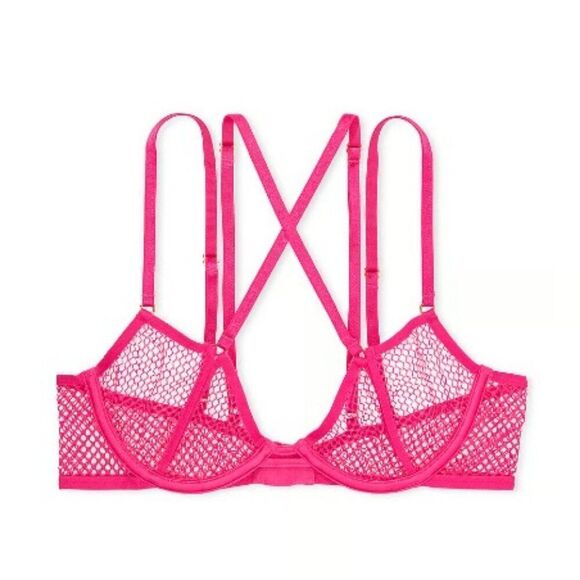 MEDIUM {Victoria's Secret} Pink {Fishnet} Bra - Picture 6 of 6